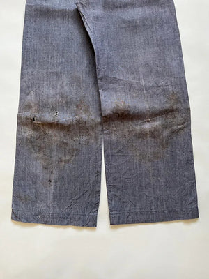 50s French Navy Ramie Sailor Pant - W33 L32