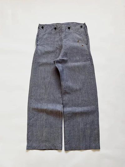 50s French Navy Ramie Sailor Pant - W32 L32