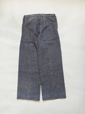 50s French Navy Ramie Sailor Pant - W32 L32