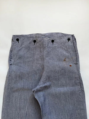 50s French Navy Ramie Sailor Pant - W32 L32