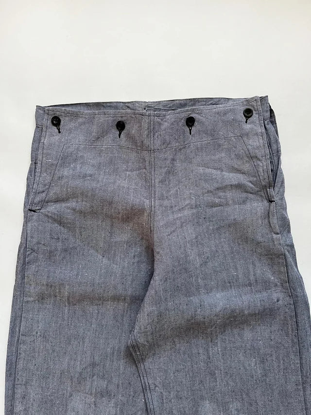 50s French Navy Ramie Sailor Pant - W32 L32
