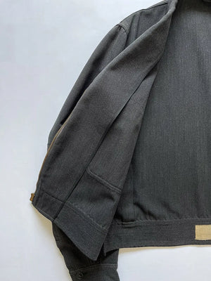 50s Vintage Work Jacket Salt & Pepper Grey - M/L