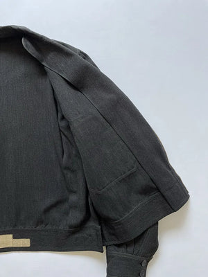 50s Vintage Work Jacket Salt & Pepper Grey - M/L