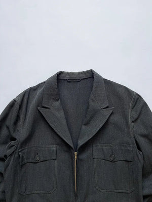 50s Vintage Work Jacket Salt & Pepper Grey - M/L