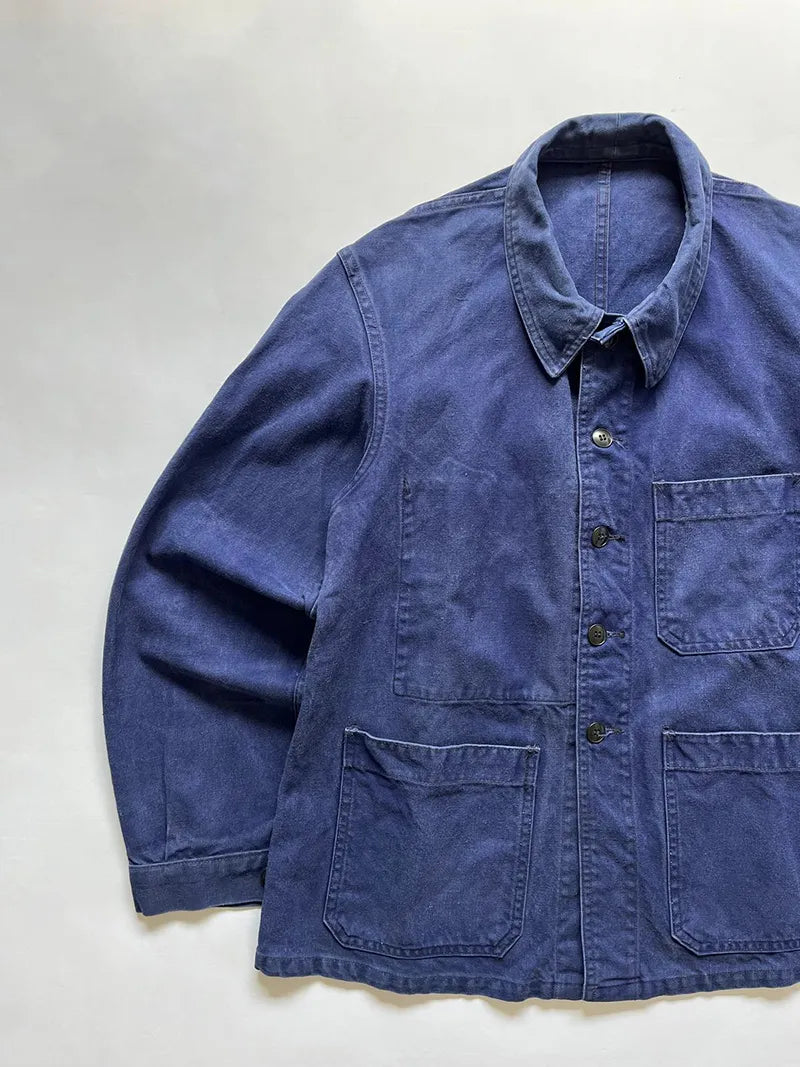 60s 70s French Work Jacket Extra Savo - L