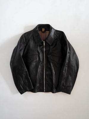 80s Italian Goatskin Tank Jacket - S