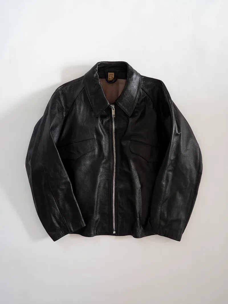 80s Italian Goatskin Tank Jacket - S