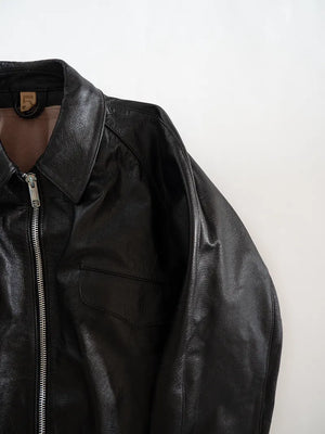 80s Italian Goatskin Tank Jacket - S