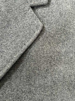 Melange gray overcoat Made in Italy in wool 90s - M