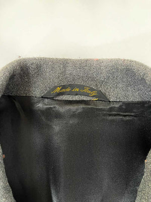 Melange gray overcoat Made in Italy in wool 90s - M