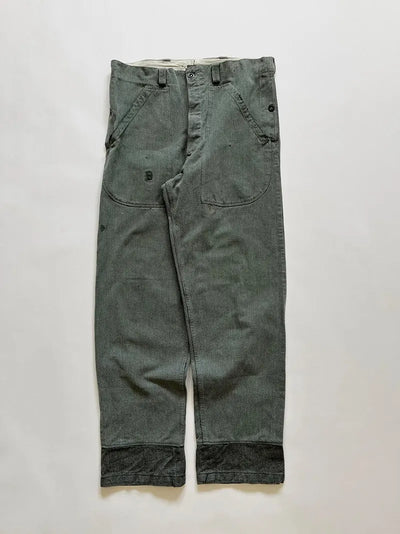 Pantalon de travail en denim de l'armée suisse des années 60 et 70 - W36 L34