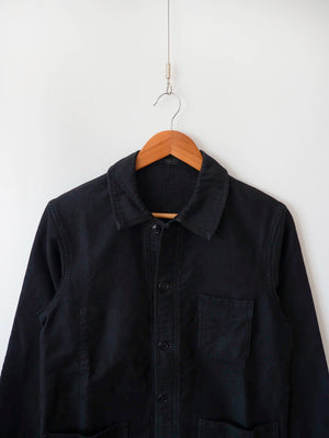 Veste de travail en moleskine noire Tigra années 40 - S