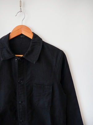 Veste de travail en moleskine noire Tigra années 40 - S