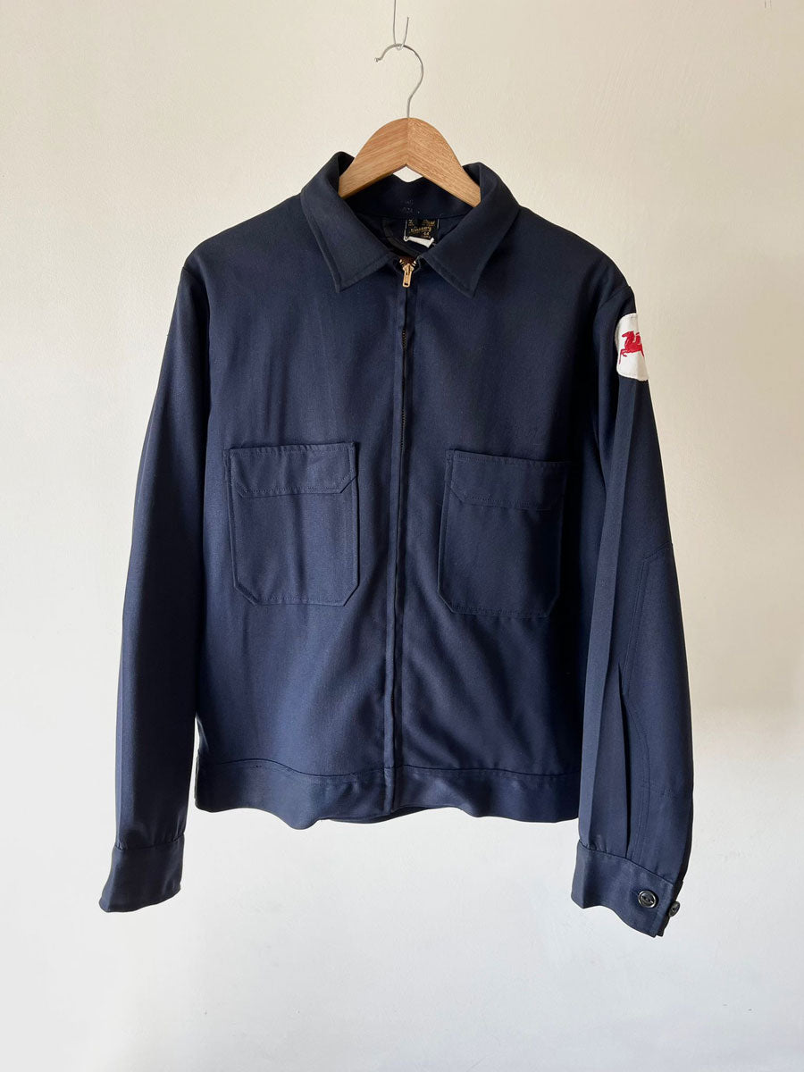 Veste de travail bleu marine Unitog années 60 - L