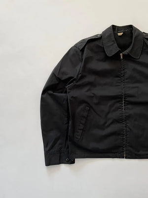 60s 70s US Navy Light Jacket Black - M